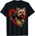 Cute Yorkshire Terrier Dog on Yorkshire Terrier Lover T-Shirt
