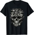 Cats Skull, Kitten Goth Alt Punk Weirdcore Halloween Art T-Shirt