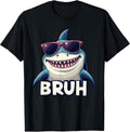 Funny Shark Meme Bruh Teenager Kids Men Women Graphic T-Shirt