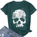 Skull Shirts for Women Funny Gothic Graphic T-Shirts Novelty Horror Tee Casual Athletic Tops