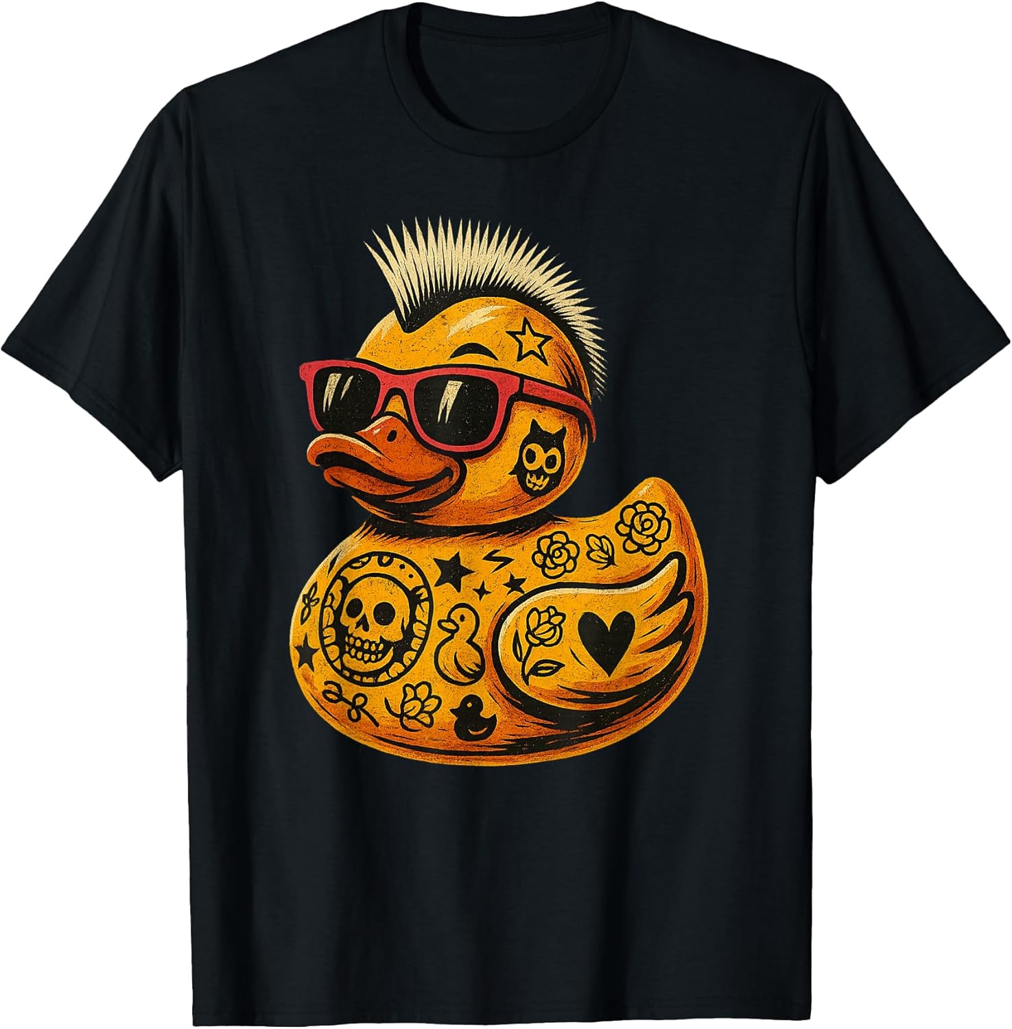 Mohawk Rubber Duck Punk Rock Rocker Toddler Boys Kid T-Shirt