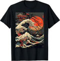 Vintage Kanagawa Japanese The Great Wave Cherry Blossom Art T-Shirt