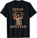 Vintage Jesus Is My Spotter Gym Fitness