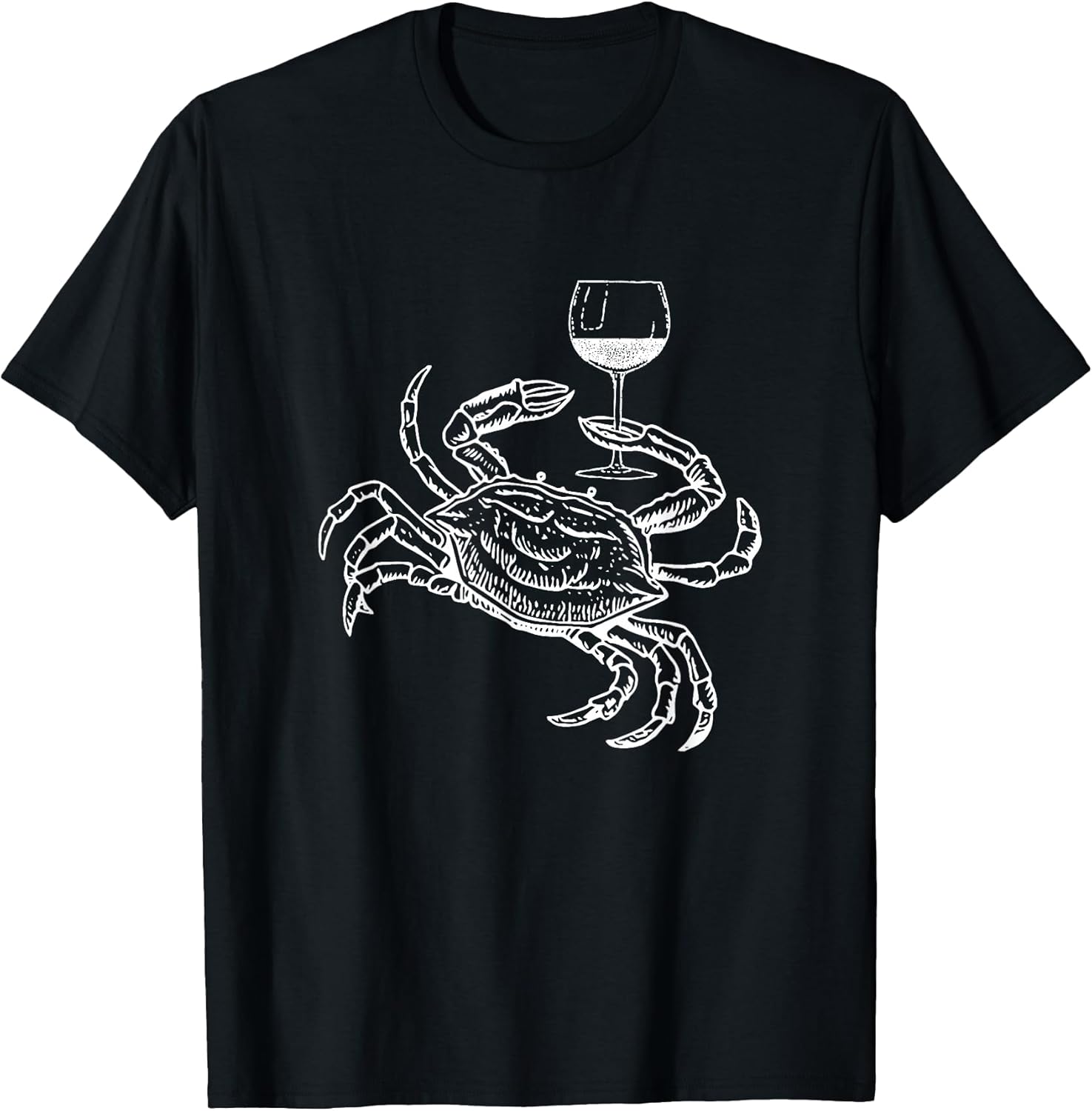 Wine Crab Ocean Lovers Shirt Funny Drinking Vacation Tee T-Shirt