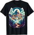 Retro Outer Wilds Text Moon Mountain Forest Tree