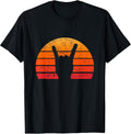 Retro Sun Rock Hand Sign Punk Rocker Music Festival T-Shirt
