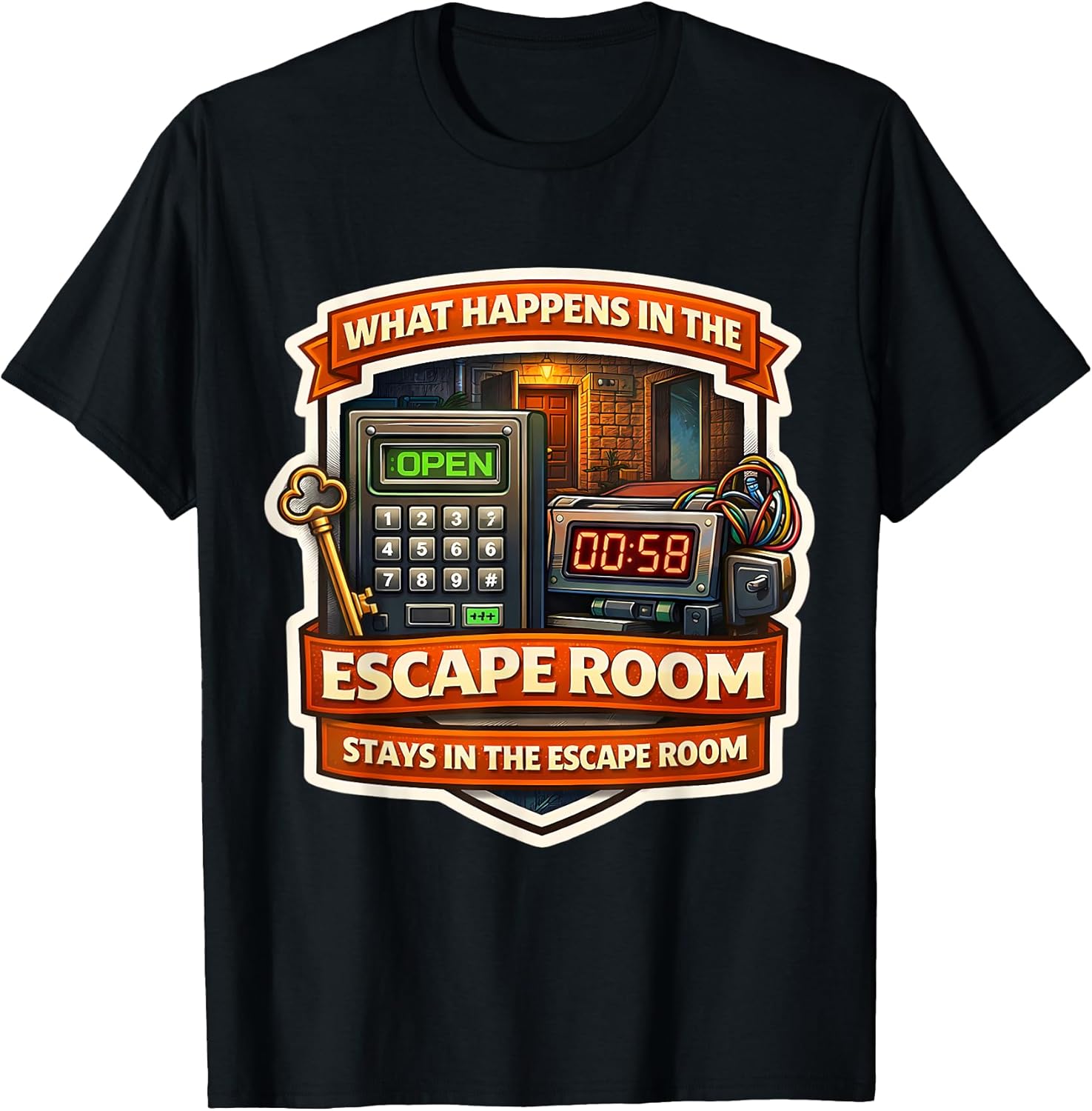 What Happens In The Escape Room Stays Lover Merch
