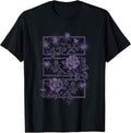 Creepy Dark Purple Gothic Rose Floral Flower T-Shirt