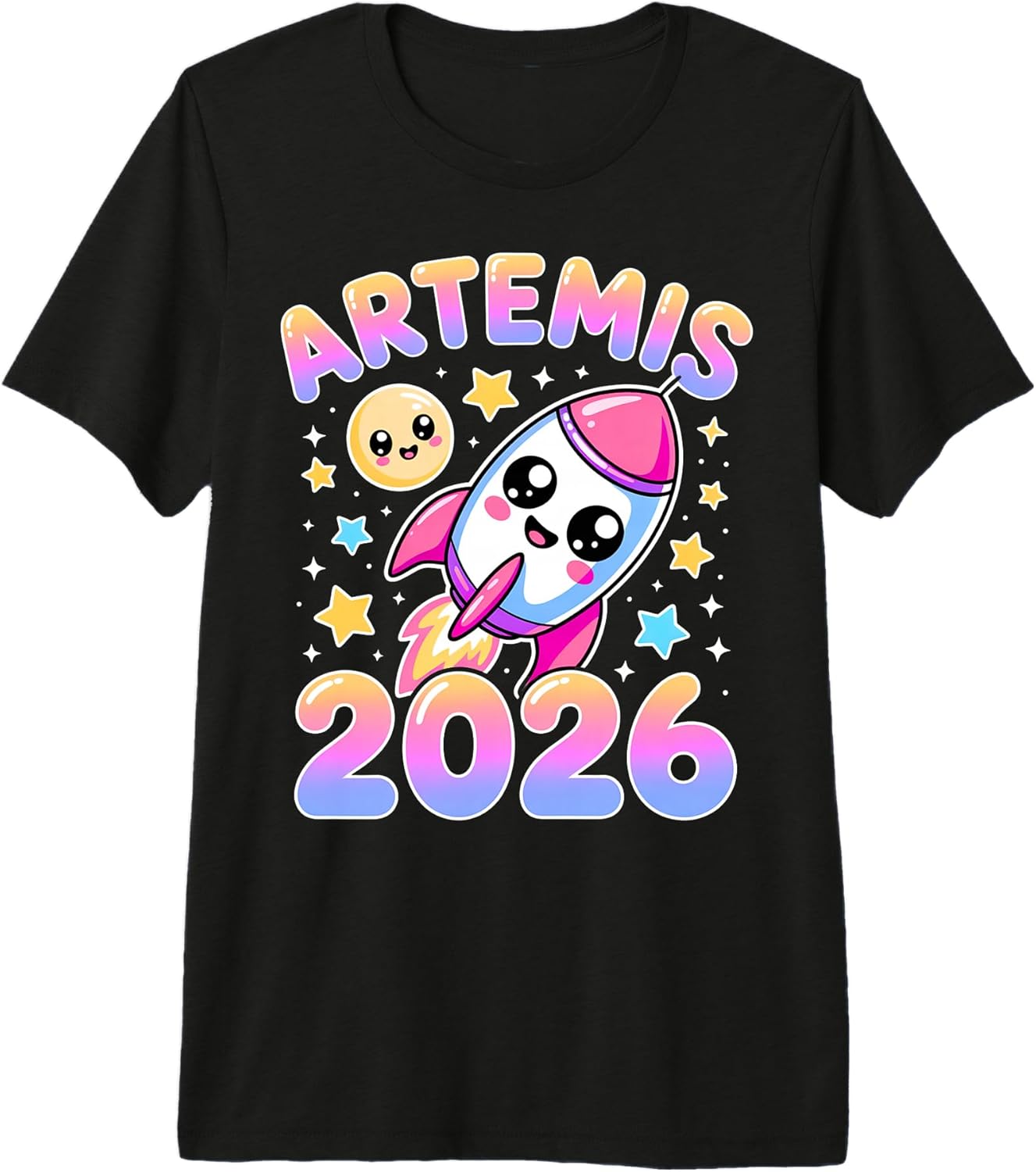 Space Solar Vibes System in Kawaii Cute Design Tee