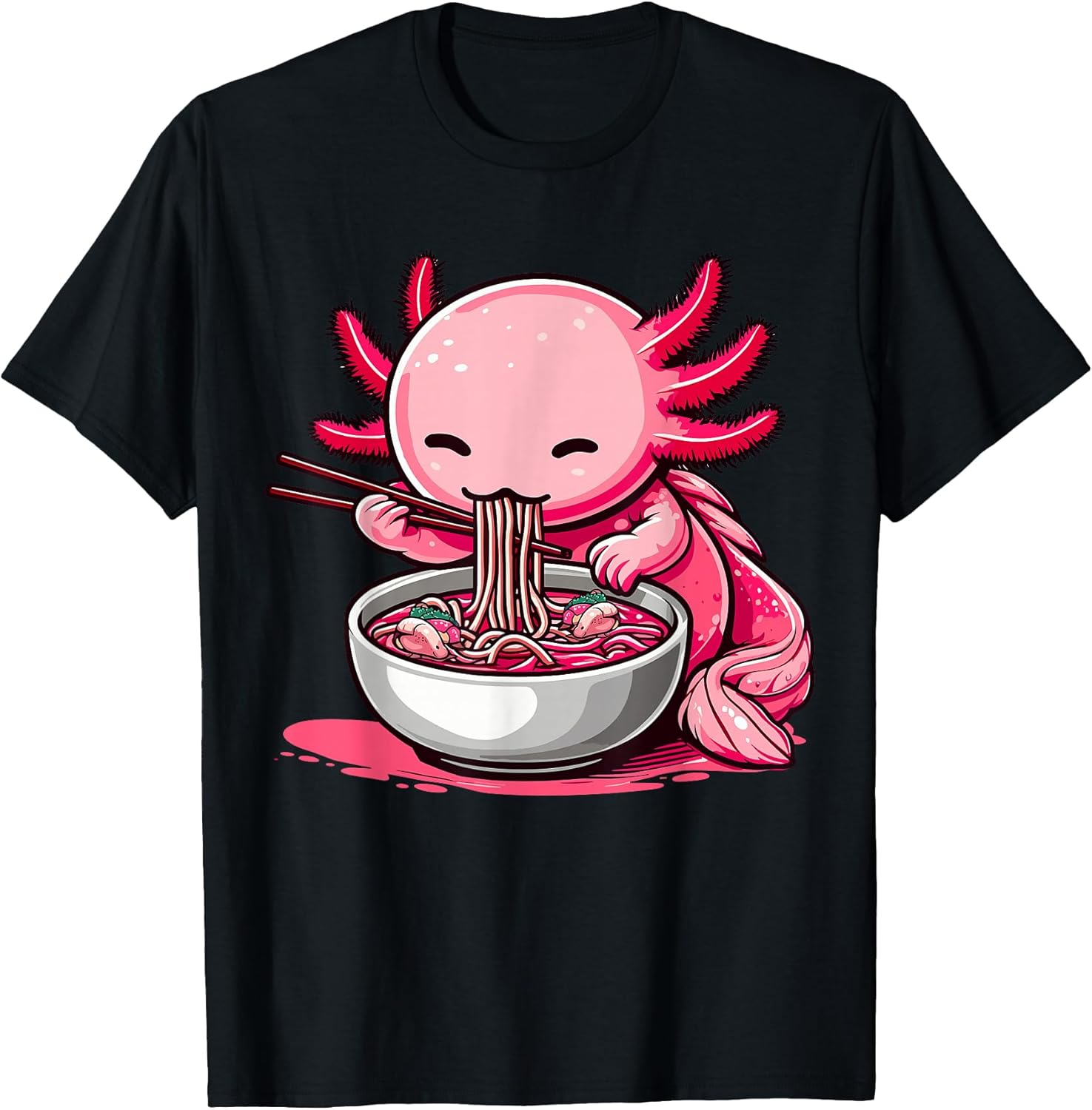 Funny Axolotl Noodle Gifts Graphic Tees
