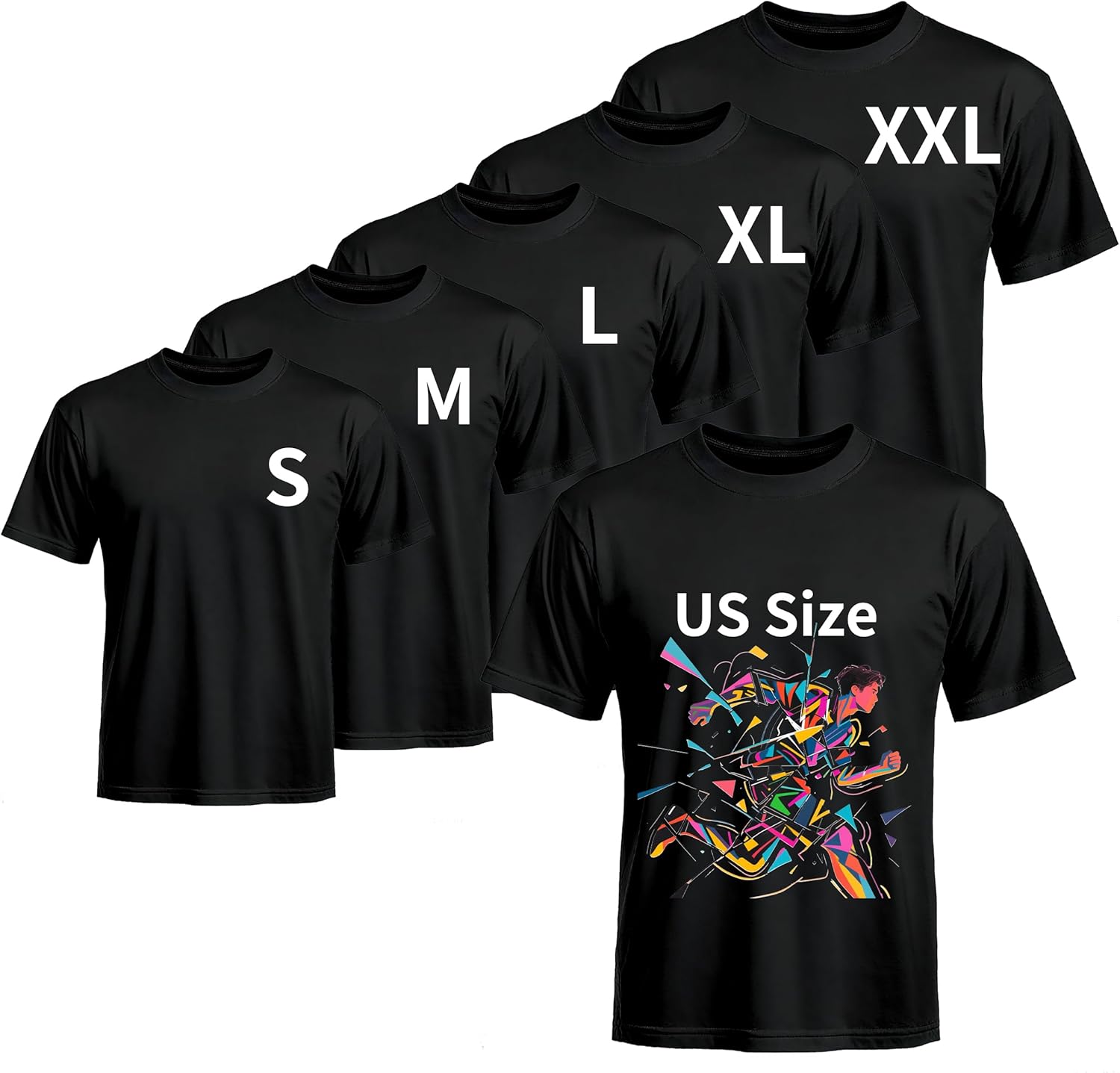 5 PCS Unisex Sublimation Blanks Bulk Polyester T Shirts for Sublimation Crew Neck Short Sleeve Wholesale DIY Gifts