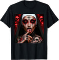 Gothic Aesthetically Occulte Unholy Grunge Emo Punk Nun T-Shirt
