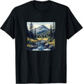 Alpine Forest With Stream Vintage Merch