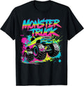 Monster Truck Graffiti Art Colorful T-Shirt