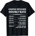 Graphic Designer Hourly Rate | Funny Digital Design Gift T-Shirt