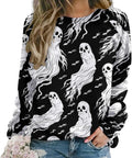 Western Aztec Sweatshirts for Women Retro Ethnic Graphic Crewneck Long Sleeve Pullover Tops Fall Casual Country Shirt
