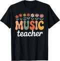 Music Teacher Art for Men Women Band Musician Music Teacher T-Shirt