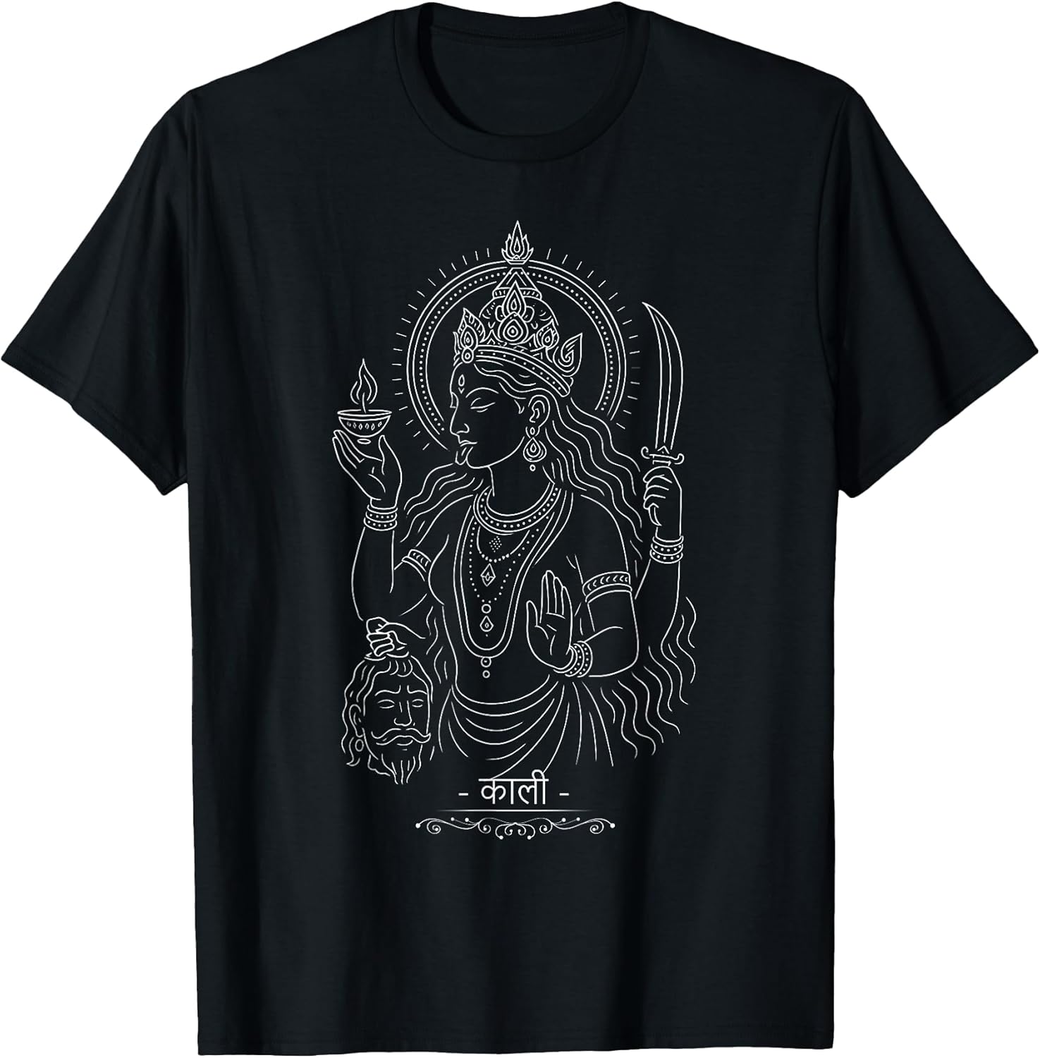 Minimalist Kali Hindu Goddess Hinduism Hindu Mythology T-Shirt