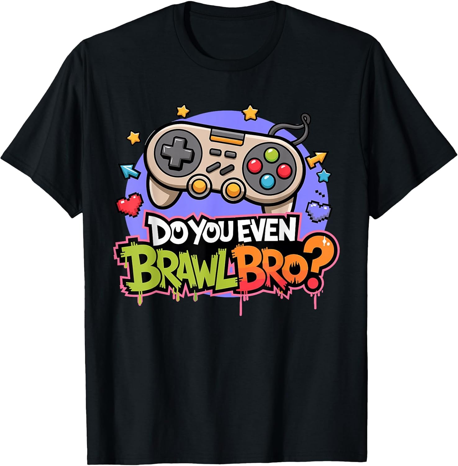 Retro Gamer Bros Brawl Video Game Gaming Apparel