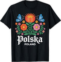 Polish Folk Art Floral Poland Polish Dyngus Day T-Shirt