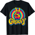 Groovy Peace Sign Hippie Retro Tie Dye T-Shirt