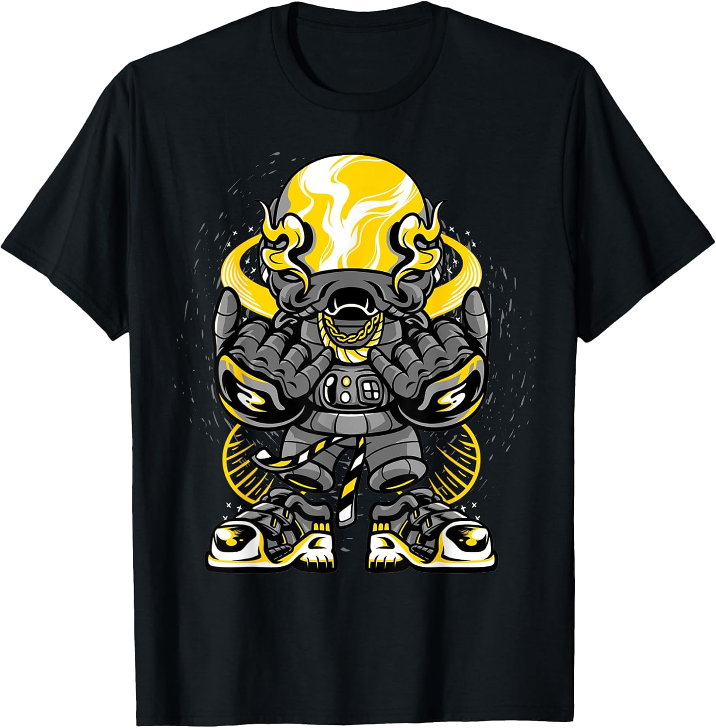 Urban Graffiti Style Astronaut Cool Hip Hop Theme Design T-Shirt