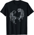 Vintage Tiger Aesthetic Tattoo Art Twin Tigers T-Shirt