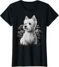 Cute Westie Dog on West Highland White Terrier Lover T-Shirt
