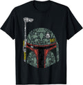 Boba Fett Silhouette Helmet Fill Graphic T-Shirt T-Shirt