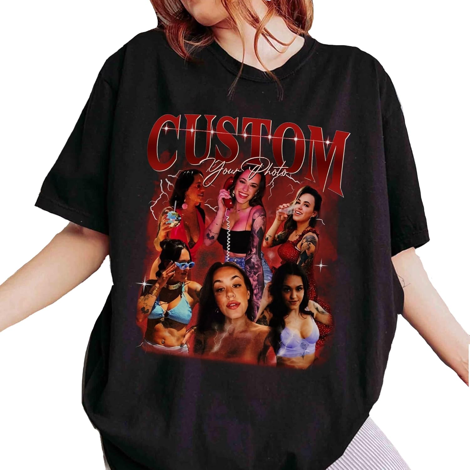 Custom Valentine Shirt Gifts for Boyfriend, Customized Bootleg Rap Tee