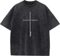 Christian Jesus Shirts for Men God Faith Religious Tshirt Cross Bible Verse Tops Acid Wash Oversized Graphic Tees