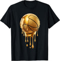 Gold Dripping Basketball Trendy Urban Respect The Drip T-Shirt