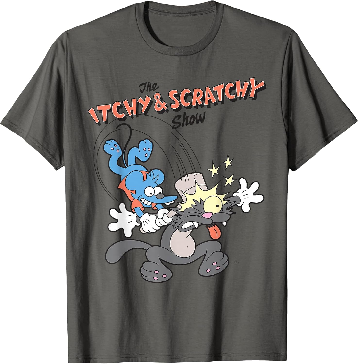 Itchy & Scratchy Hammer Classic Cartoon Mayhem T-Shirt