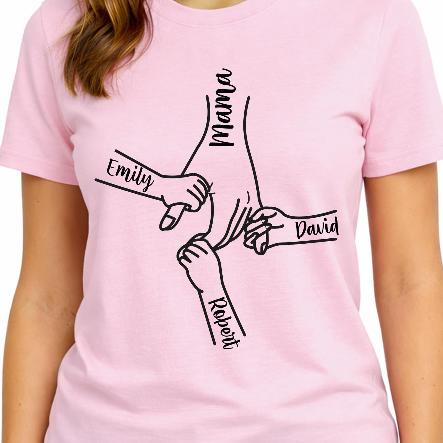 Custom Mom Shirt withd Kid's Names, for Mom, Grandma Shirt, Personalized Mama Shirt from Daughter and Son, Birthday Tshirt for Grandma or Mom Multiple Color