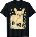 French Bulldog Floral Shirt Cute Frenchie Lover Dog Mom T-Shirt