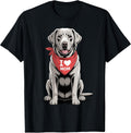I Love Mom Silver Labrador Retriever Lover Dog Mother's Day T-Shirt