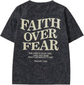 Boy's Letter Print Graphic Tees Short Sleeve Vintage T Shirt Round Neck Summer Tops Streetwear