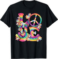 Hippie Love Peace 60s 70s Theme Outfit Costume Women Girls T-Shirt