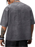Men's T-Shirt Vintage Short Sleeve Shirts Summer Punk Hip Hop Tee Tops Streetwear