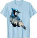Forests, Urban Areas Blue Jay Bird T-Shirt