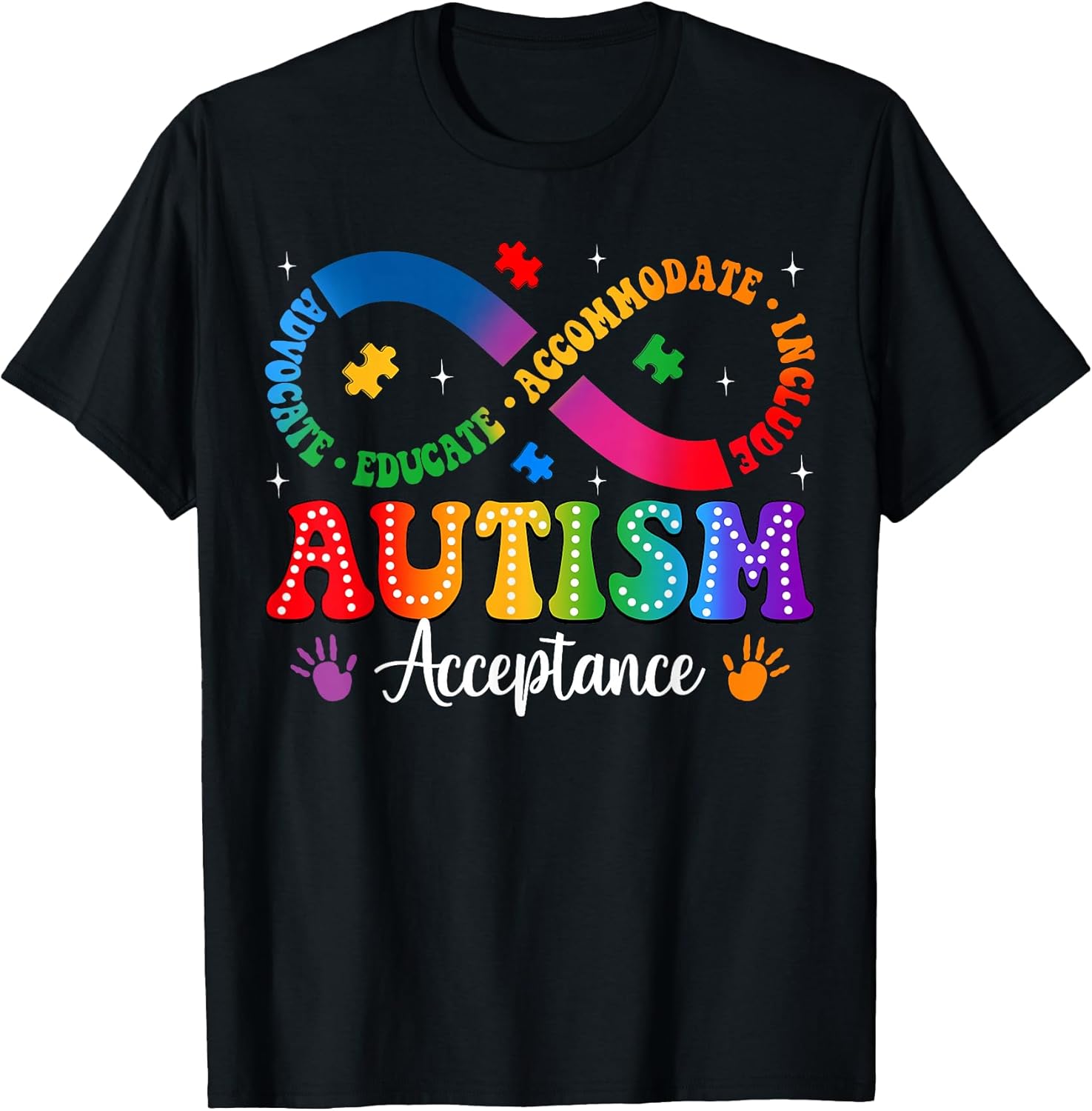 Autism Awareness Acceptance Shirt Infinity Symbol Men Women T-Shirt