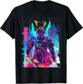 Cyberpunk Neon Samurai Japanese Art T-Shirt
