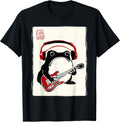 Funny Grumpy Frog Guitar Rock Music Kawaii Japanese T-Shirt