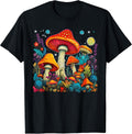 Hippie Mushrooms Psychedelic Forest Fungi Festival T-Shirt
