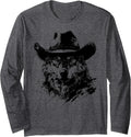 Retro Monochrome Minimalist Art Wild West Cowboys