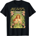 Resist Art Nouveau Mucha Funny Flower Floral Men Women T-Shirt