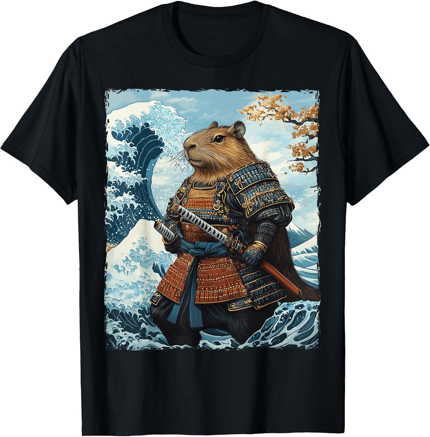 Funny Graphic Capybara Japanese Anime T-Shirt