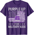 Purple Up For Military Kids Flag Military child Month T-Shirt