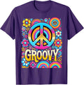 Tie Dye Peace Sign Hippie Groovy T-Shirt