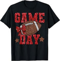 Game Day Football Red Coquette Bow Touchdown Season Unisex T-shirt, Sweatshirt, Hoodie (1)